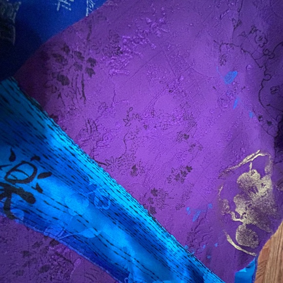 Chico’s women’s silk and velvet kimono jacket. . Size 2 (women’s medium).mint - Picture 8 of 13